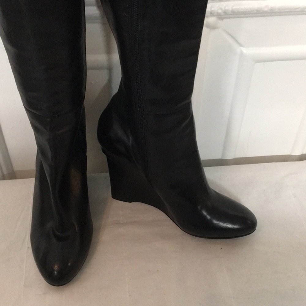 Vera Wang Lavender Label Black Wedge Boots